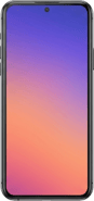 Tech mockup showing a large smartphone. The background shown is a bottom-left to top-down gradient from orange to blue.