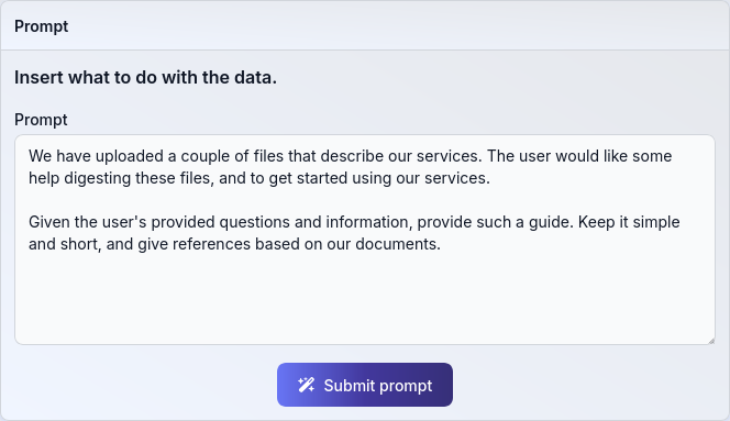 Describe what your AI should do